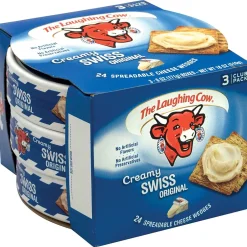 Fresh Groceries<The Laughing Cow Creamy Creamy Swiss Cheese, 3/Pack (902-00065)