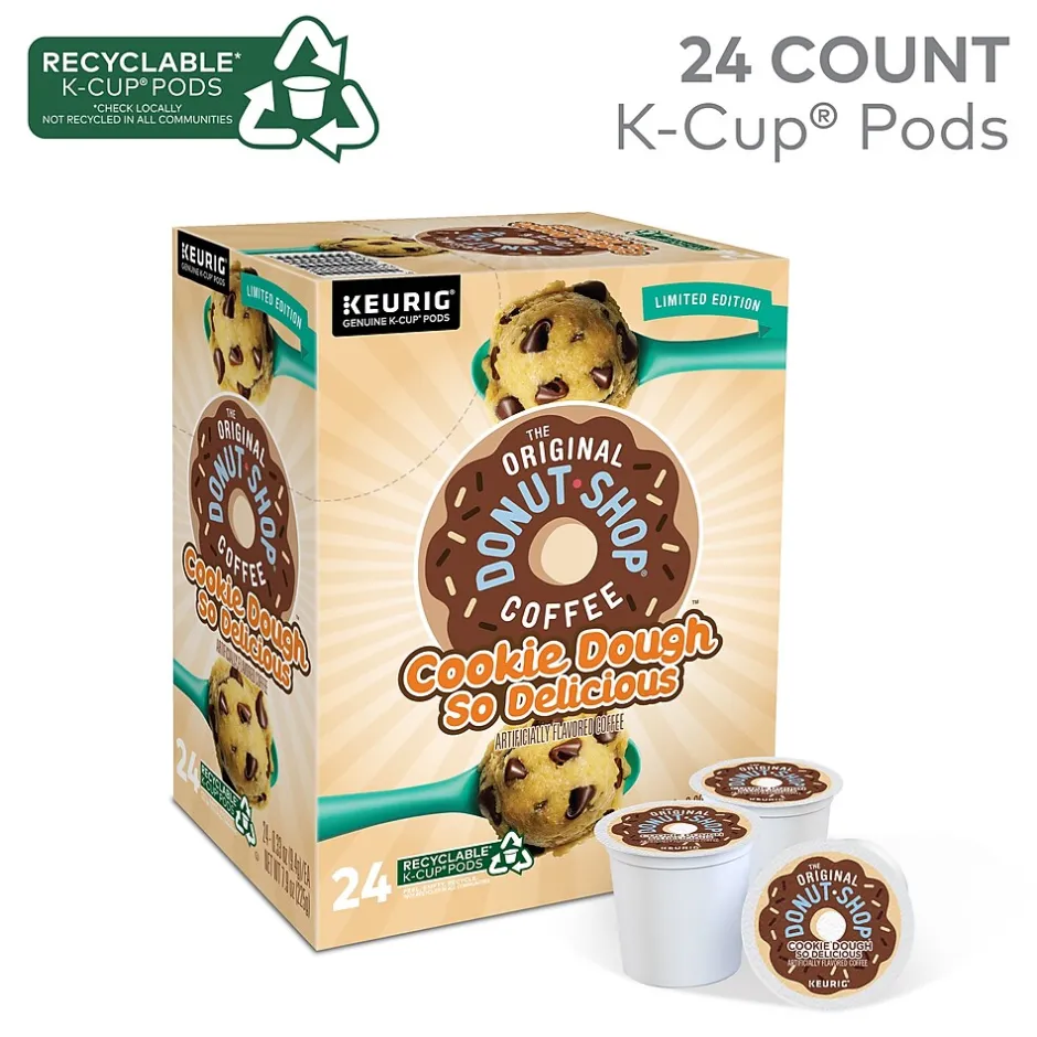 Keurig K-Cups<The Original Donut Shop Cookie Dough So Delicious Coffee Keurig® K-Cup® Pods, Light Roast, 24/Box (5000666665)
