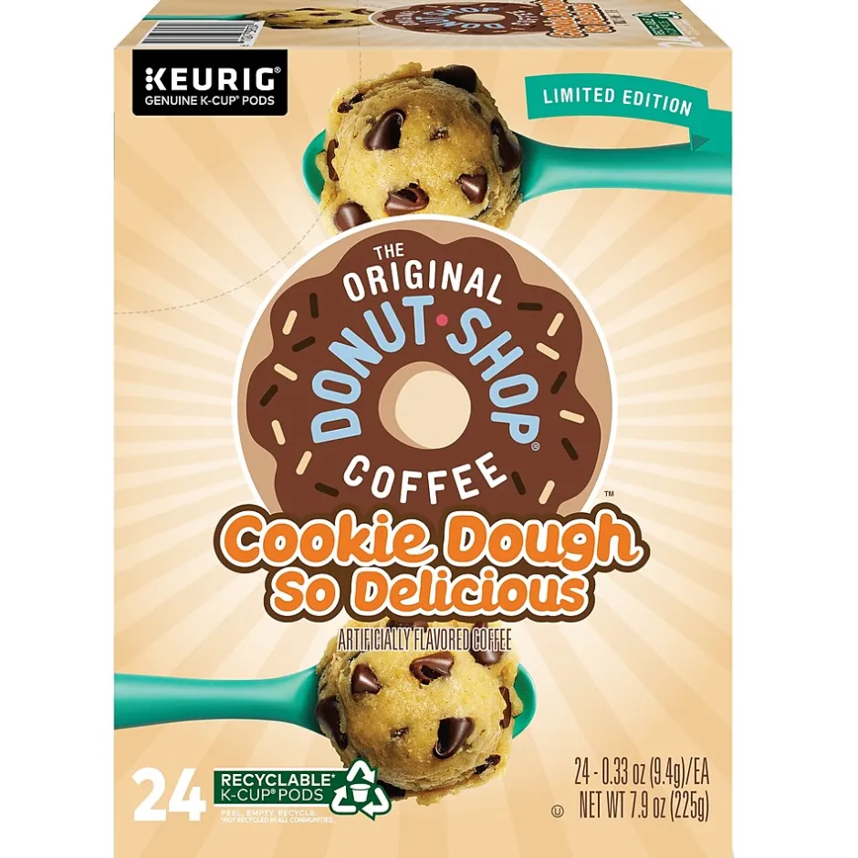 Keurig K-Cups<The Original Donut Shop Cookie Dough So Delicious Coffee Keurig® K-Cup® Pods, Light Roast, 24/Box (5000666665)