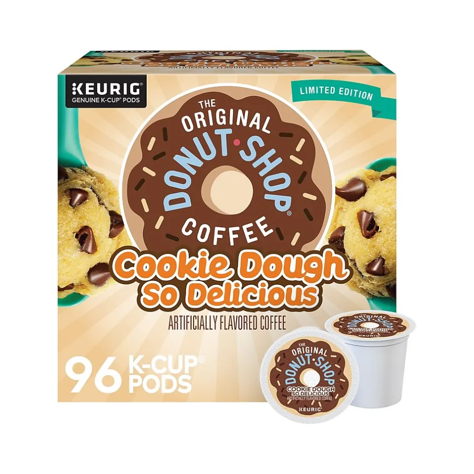 Keurig K-Cups<The Original Donut Shop Cookie Dough So Delicious Coffee Keurig® K-Cup® Pods, Light Roast, 96/Carton (5000666665CT)