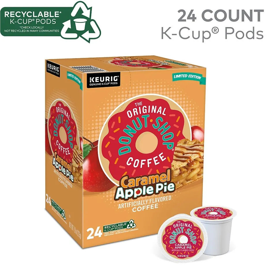 Keurig K-Cups<The Original Donut Shop Caramel Apple Pie Coffee, Keurig K-Cup Pod, Light Roast, 24/Carton (5000355500)