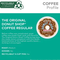 Keurig K-Cups<The Original Donut Shop Coffee Keurig® K-Cup® Pods, Medium Roast, 24/Box (60052-101)