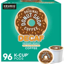 Keurig K-Cups<The Original Donut Shop Decaf Coffee, Keurig K-Cup Pod, Medium Roast, 96/Carton (60224-01CT)