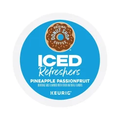 Keurig K-Cups<The Original Donut Shop Iced Refreshers Pineapple Passion Fruit Infused Water, Keurig® K-Cup® Pods, 20/Box (5000379381)