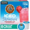 Keurig K-Cups<The Original Donut Shop Iced Refreshers Strawberry Acai Infused Water, Keurig® K-Cup® Pods, 80/Carton (5000379382CT)