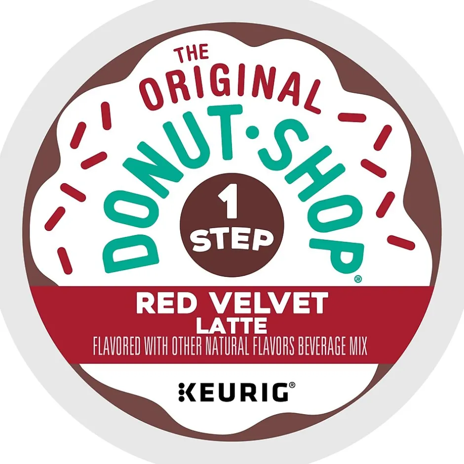 Keurig K-Cups<The Original Donut Shop One-Step Red Velvet Latte Coffee, Keurig® K-Cup® Pod, Dark Roast, 20/Box (5000362053)
