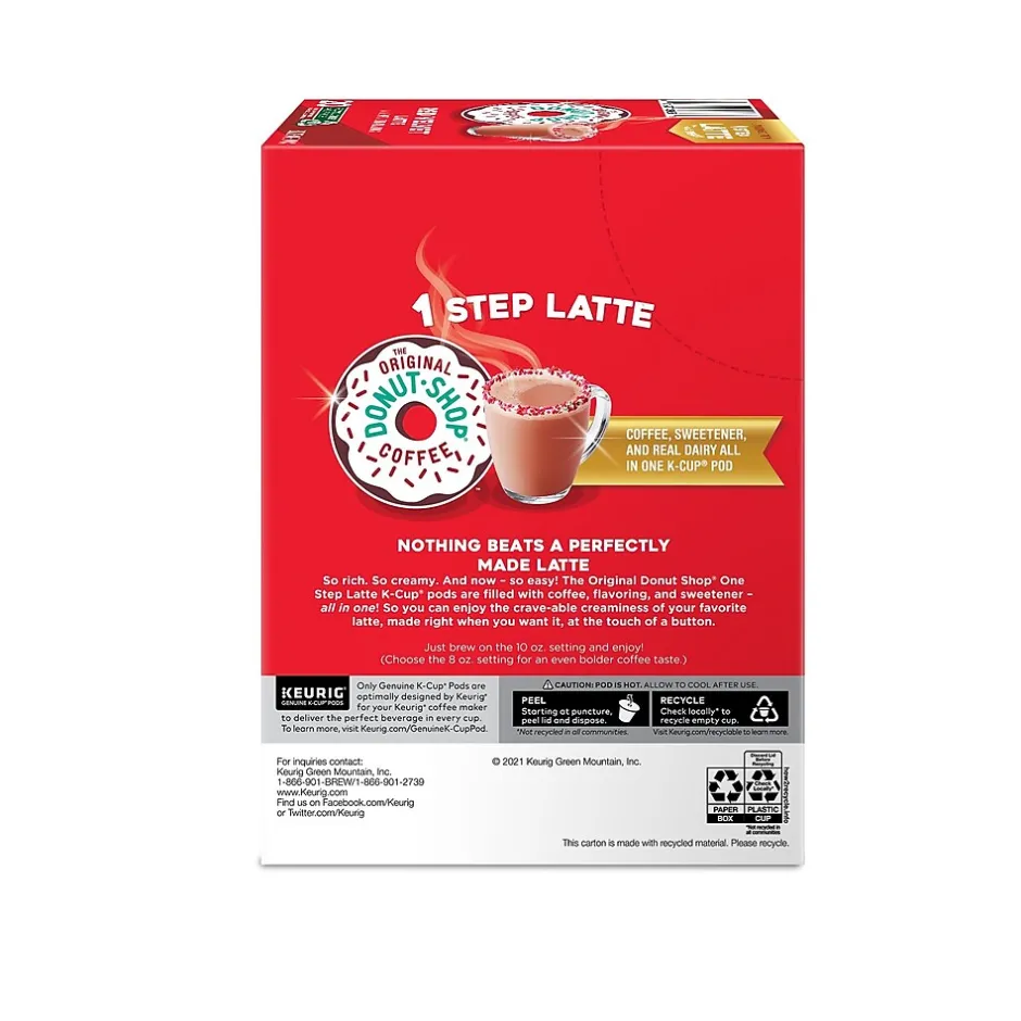 Keurig K-Cups<The Original Donut Shop One-Step Red Velvet Latte Coffee, Keurig® K-Cup® Pod, Dark Roast, 20/Box (5000362053)