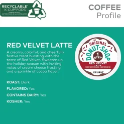 Keurig K-Cups<The Original Donut Shop One-Step Red Velvet Latte Coffee, Keurig® K-Cup® Pod, Dark Roast, 20/Box (5000362053)