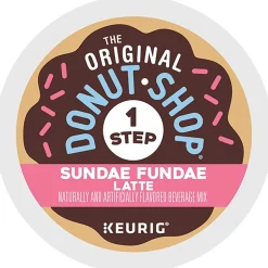Keurig K-Cups<The Original Donut Shop One-Step Sundae Fundae Latte Coffee Keurig® K-Cup® Pods, Dark Roast, 20/Box (5000366594)