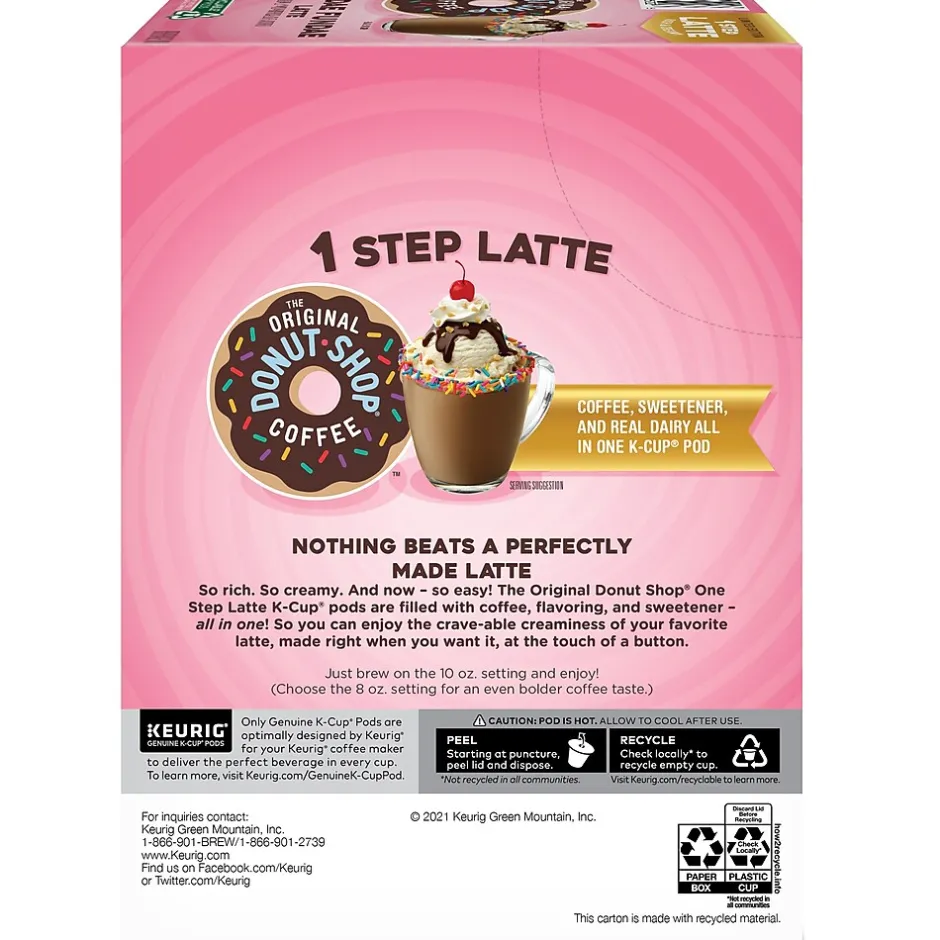 Keurig K-Cups<The Original Donut Shop One-Step Sundae Fundae Latte Coffee Keurig® K-Cup® Pods, Dark Roast, 20/Box (5000366594)