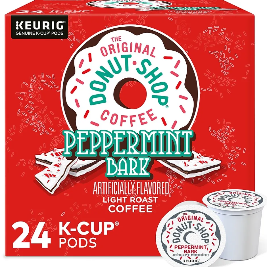 Keurig K-Cups<The Original Donut Shop Peppermint Bark Coffee Keurig® K-Cup® Pods, Light Roast, 24/Box (5000201015)