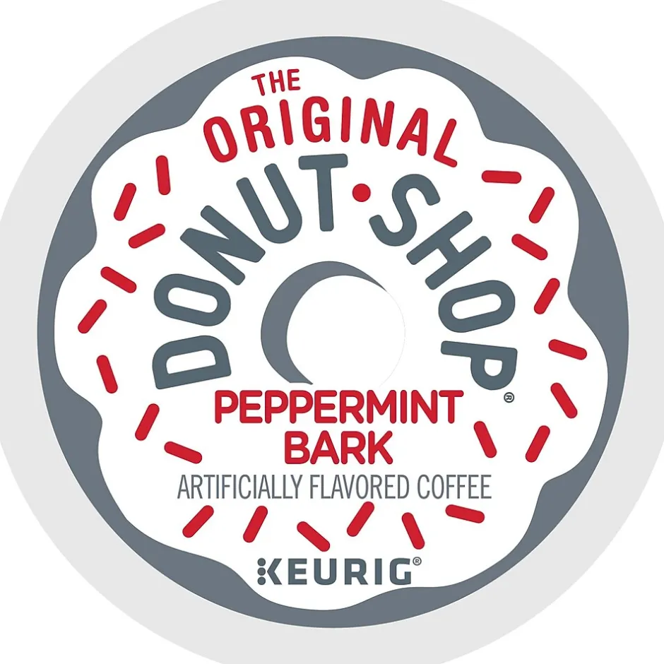 Keurig K-Cups<The Original Donut Shop Peppermint Bark Coffee Keurig® K-Cup® Pods, Light Roast, 24/Box (5000201015)