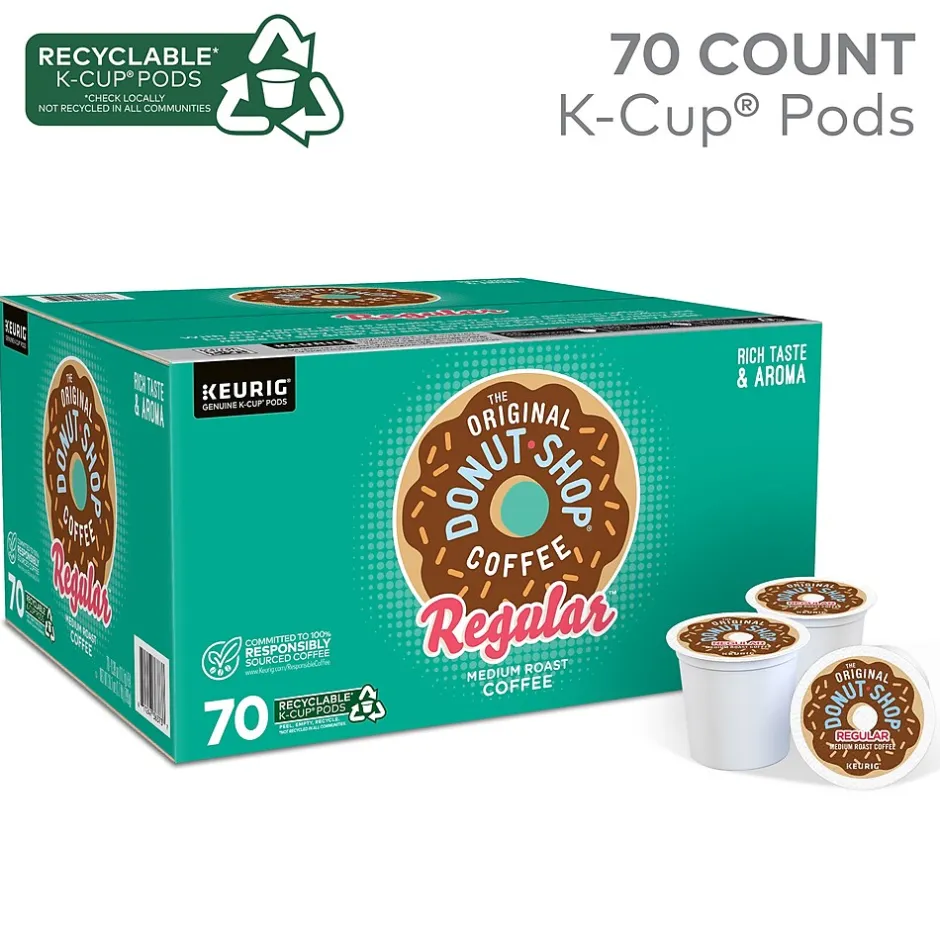 Keurig K-Cups<The Original Donut Shop Regular Coffee Keurig® K-Cup® Pods, Medium Roast, 70/Box (371114)