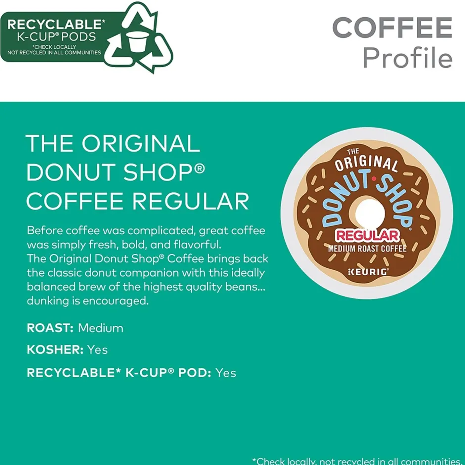 Keurig K-Cups<The Original Donut Shop Regular Coffee Keurig® K-Cup® Pods, Medium Roast, 70/Box (371114)