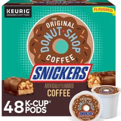Keurig K-Cups<The Original Donut Shop Snickers Coffee Keurig® K-Cup® Pods, Light Roast, 48/Box (5000373541)