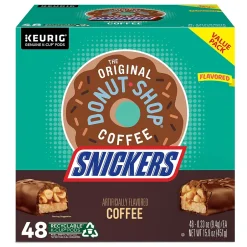 Keurig K-Cups<The Original Donut Shop Snickers Coffee Keurig® K-Cup® Pods, Light Roast, 48/Box (5000373541)
