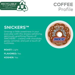 Keurig K-Cups<The Original Donut Shop Snickers Coffee Keurig® K-Cup® Pods, Light Roast, 48/Box (5000373541)