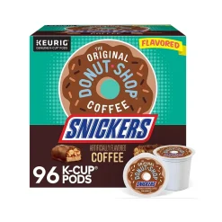Keurig K-Cups<The Original Donut Shop Snickers Coffee Keurig® K-Cup® Pods, Light Roast, 96/Carton (5000367239CT)