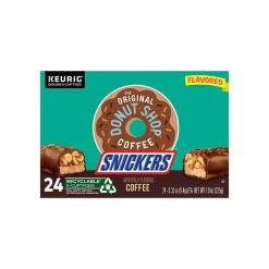 Keurig K-Cups<The Original Donut Shop Snickers Coffee Keurig® K-Cup® Pods, Light Roast, 96/Carton (5000367239CT)