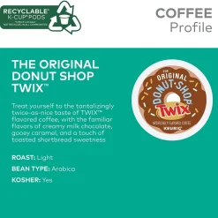 Keurig K-Cups<The Original Donut Shop Twix Coffee Keurig® K-Cup® Pods, Medium Roast, 24/Box (5000368824)