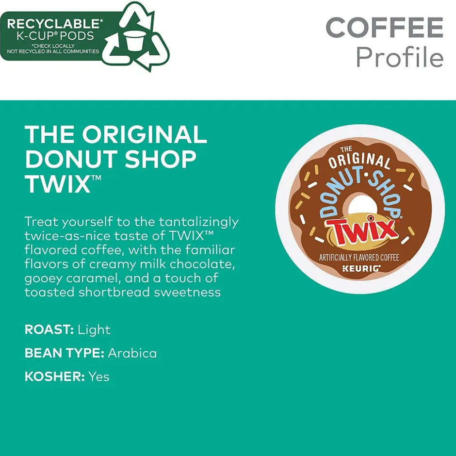Keurig K-Cups<The Original Donut Shop Twix Coffee Keurig® K-Cup® Pods, Medium Roast, 24/Box (5000368824)