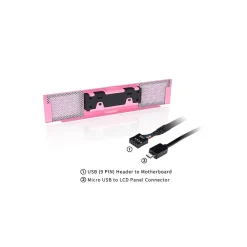 Smart Speakers & Displays<Thermaltake 3.9'' LCD Panel Display Kit, Bubble Pink (AC-067-OOANAN-A1)