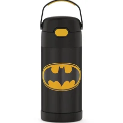 Water Bottles<Thermos FUNtainer Batman Stainless Steel Vacuum Insulated Water Bottle, 12 oz., black (THRF4100BM6)