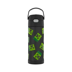 Water Bottles<Thermos FUNtainer Minecraft/Pokemon/Electric Blue Stainless Steel Vacuum-Insulated Water Bottle, Assorted Colors, 16 oz.