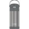 Water Bottles<Thermos FUNtainer Stainless Steel Vacuum Insulated Water Bottle, 12 oz., Gray (THRF4100CH6)