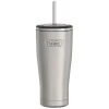 Thermos Icon Stainless Steel Vacuum Insulated Cold Tumbler with Straw, 24 oz., Matte (IS1112MS4)