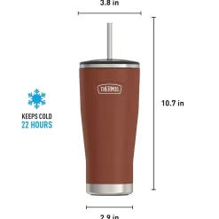 Thermos Icon Stainless Steel Vacuum Insulated, 24 oz., Saddle, (THRIS1112SD4)