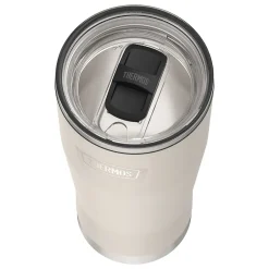 Thermos Icon Stainless Steel Vacuum Insulated Tumbler with Slide Lock, 24 oz., Sandstone (IS1122SN4)