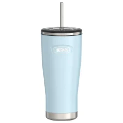 Thermos Icon Stainless Steel Vacuum Insulated Tumbler with Straw, 24 oz., Glacier (IS1112GC4)
