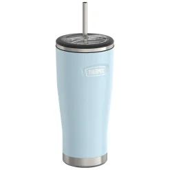 Thermos Icon Stainless Steel Vacuum Insulated Tumbler with Straw, 24 oz., Glacier (IS1112GC4)