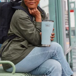 Thermos Icon Stainless Steel Vacuum Insulated Tumbler with Straw, 24 oz., Glacier (IS1112GC4)