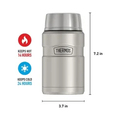 Thermos King Food Jar, Black/Silver, 24 Oz. (SK3020MSDB4) Online