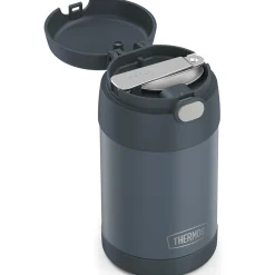 Thermos 16-Ounce FUNtainer Vacuum-Insulated Stainless Steel Food Jar with Folding Spoon, Stone Slate (F31101SL6) Clearance