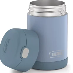 Thermos 16-Ounce FUNtainer Vacuum-Insulated Stainless Steel Food Jar with Folding Spoon, Denim Blue (F31101DB6) New
