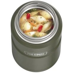 Thermos 24-Ounce Stainless King Vacuum-Insulated Food Jar, Army Green (SK3020AGTRI4) New