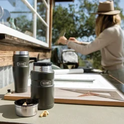 Thermos 24-Ounce Stainless King Vacuum-Insulated Food Jar, Army Green (SK3020AGTRI4) New