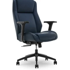 Darius Ergonomic Bonded Leather Swivel Executive Chair, Navy (51490-NVY) Office Chairs