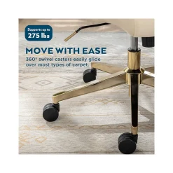 Best Jolie Ergonomic Fabric Swivel Desk Chair, (60068-CRM) Ergonomic Chairs