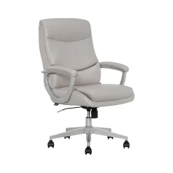 Outlet Josephine Ergonomic Bonded Leather Swivel Manager Chair, Gray (60071-LGRY) Ergonomic Chairs