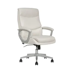 Sale Josephine Ergonomic Bonded Leather Swivel Manager Chair, Beige (60071-CRM) Ergonomic Chairs