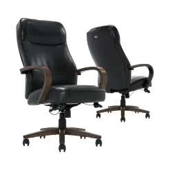 New Lockhart Ergonomic Bonded Leather Swivel Executive Chair, Black (51494-BLK) Office Chairs