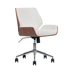 Sale Sansovino Fabric Task Chair, White/Brown (60067) Office Chairs