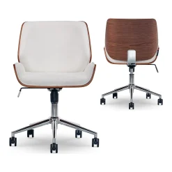 Sale Sansovino Fabric Task Chair, White/Brown (60067) Office Chairs