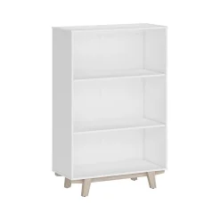 Discount Whitney 3-Shelf 48"H Bookcase, White (SPLS-WHBK-TV) Bookcases