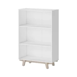 Discount Whitney 3-Shelf 48"H Bookcase, White (SPLS-WHBK-TV) Bookcases