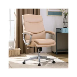 Thomasville Josephine Ergonomic Bonded Leather Swivel Manager Chair, (60071-BLSH) Ergonomic Chairs